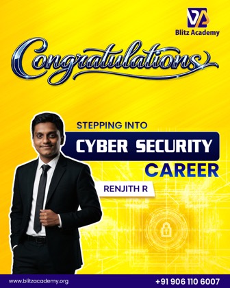 Renjith R, placed as Cyber security